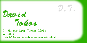 david tokos business card