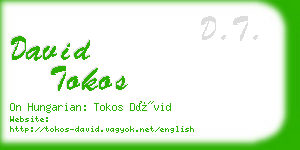 david tokos business card